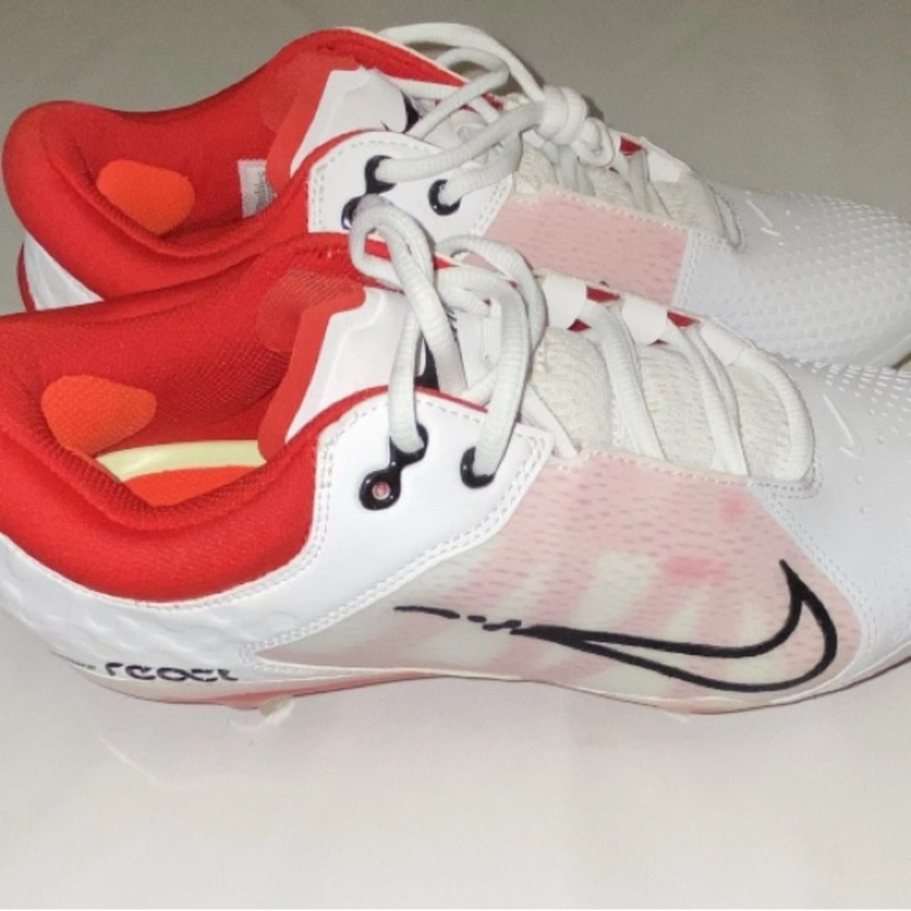 Nike Hyperdiamond 4 Elite Women’s Softball Red and White Sneakers Size 11 New - Picture 11 of 14